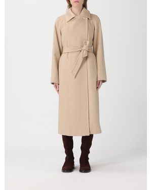 Max Mara Double-Breasted Wool Coat - Natural