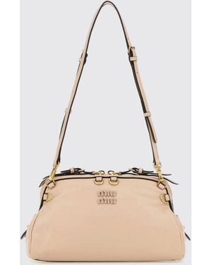 Miu Miu Shiny Leather Pouch - Natural