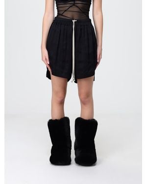 Rick Owens Satin Drawstring Shorts - Blue