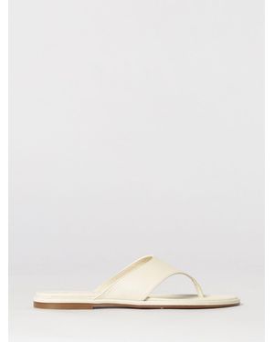 Aeyde Leather Flip Flops - White