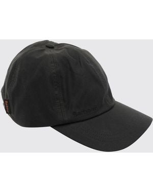 Barbour Cotton Baseball Cap With Applied Logo And Adjustable Strap - Black