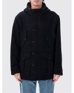 Filson Parka Corta De Lana Con Capucha Y Cierre De Botones - Negro