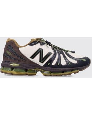 New Balance Abzorb 1890 Mesh, Leather And Suede Trainers With Printed Logo - White