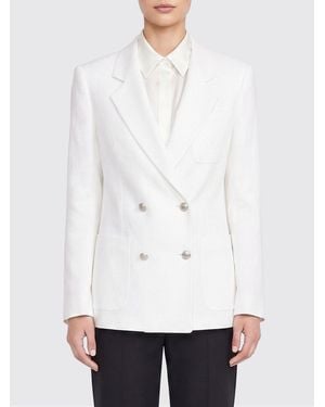 Tagliatore Double-Breasted Viscose Blend Blazer - White