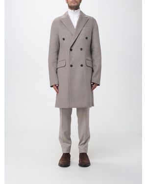 Luciano Barbera Knee-Length Double-Breasted Coat - Grey