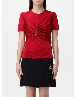 Versace Safety Pin Gathered Viscose Top