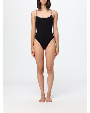 Burberry Bañador Entero De Nailon Con Tirantes Cruzados Y Logo Ekd - Negro