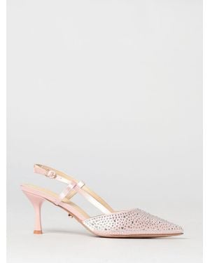 Twentyfourhaitch San Francisco Satin Slingbacks With Rhinestones - Pink