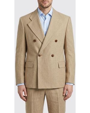 Séfr Zweireihiger Blazer Aus Leinen - Natur