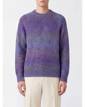 Les Deux Pullover Aus Acrylmischung Mit Abstraktem Muster Und Rundhalsausschnitt - Lila