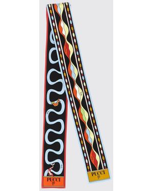 PUCCI Rectangular Abstract Print Silk Foulard - White