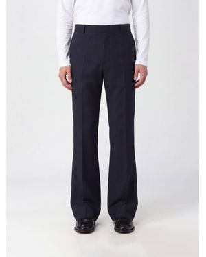 Jil Sander Flared Tailored Wool And Mohair Pants With Belt Loops - Blue