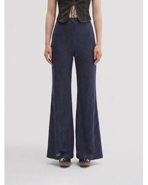 MACCAPANI Easy Flared Trousers - Blue