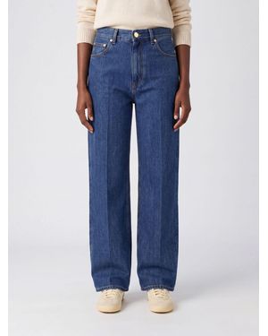 DARKPARK High-Waisted Wide-Leg Five-Pocket Jeans - Blue