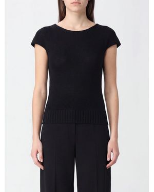 GIMAGUAS Short-Sleeved Wool-Blend Jumper With Dropped Shoulders - Black
