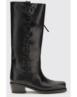 Paris Texas Flat Ankle Boot - Black