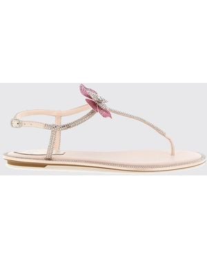 Rene Caovilla Flat Sandals - Natural