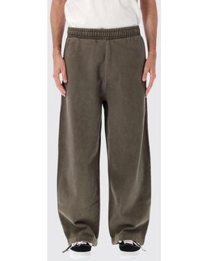Obey Wide-Leg Cotton Jersey Jogger Trousers With Drawstring - Brown