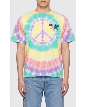 GALLERY DEPT. Tie-Dye Cotton T-Shirt With Contrasting Logo - Multicolour