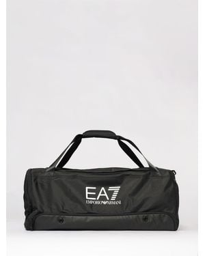 EA7 Train Core Polyester Duffle Bag With Logo - Black