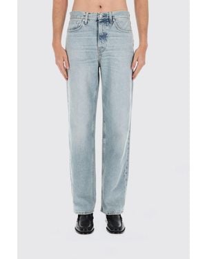 Haikure Cotton Denim Straight Jeans - Blue