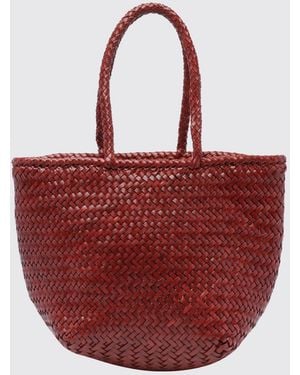 Dragon Diffusion Bolso Tote Grace De Piel Trenzada Con Doble Asa - Rojo