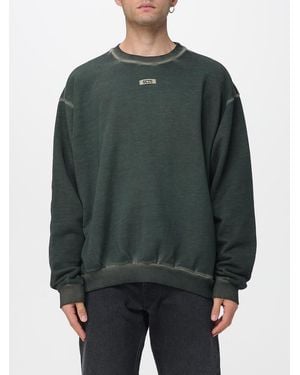 Gcds Felpa A Girocollo Con Maxi Logo - Verde