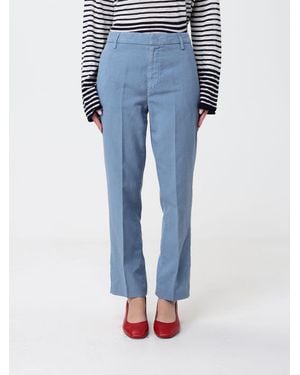 Dondup Cropped Cotton Pants - Blue