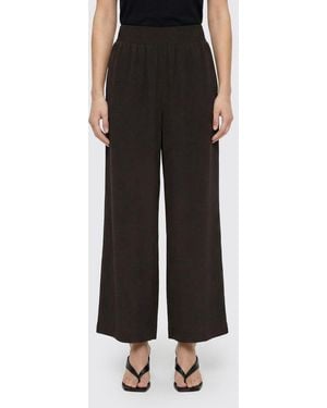JOSEPH Satin Wide Leg Trousers - Black