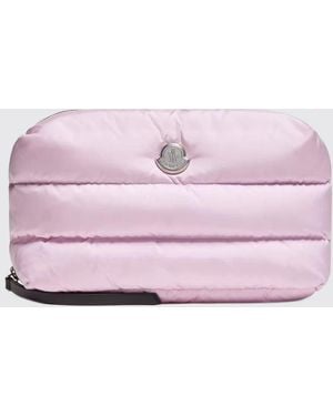 Moncler Caradoc Quilted Nylon Beauty Case - Pink