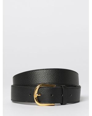 Coccinelle Hammered Leather Belt - Grey