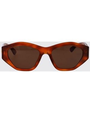 Bottega Veneta Bv1408S Recycled Acetate Sunglasses - Brown