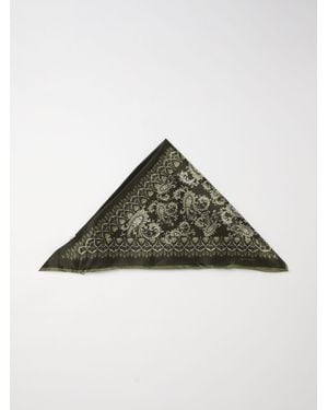 Etro Paisley Print Silk Twill Bandana - Green