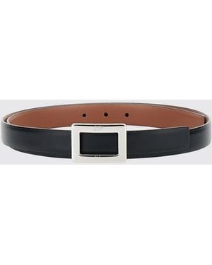 Roger Vivier Belle Vivier Leather Belt - White