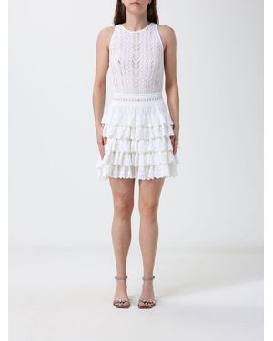 Antonino Valenti Victoria Openwork Knit Halterneck Mini Dress - White