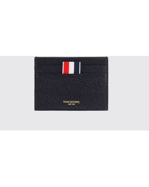 Thom Browne Calf Leather Card Holder - White