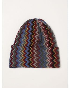 Missoni Multicolour Zig-Zag Pattern Wool Blend Beanie Hat
