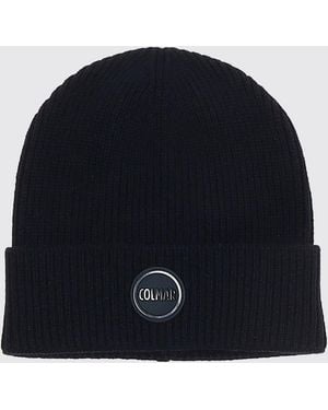 Colmar 100% Virgin Wool Beanie With Cuff And Logo Patch - Blue