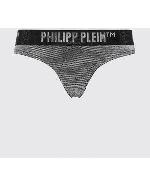 Philipp Plein Tanga Mit Strasssteinen - Schwarz