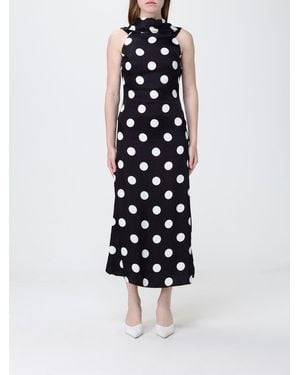 Mar De Margaritas Polka Dot Viscose Midi Dress - White