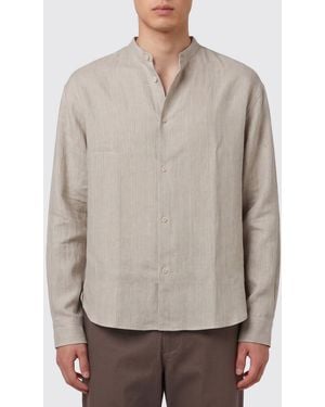 Jacquemus Linen Blend Basic Shirt - Grey