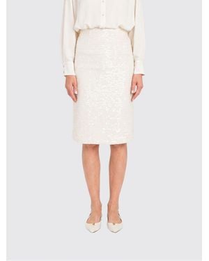 Twinset Polyester Skirt With Sequins - White