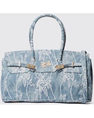 Secret Pon-pon Shoulder Bag - Blue
