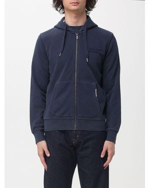 Sun 68 Cotton Zip-Up Hoodie - Blue