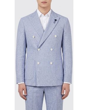 Lardini Double-Breasted Jacket - Blue