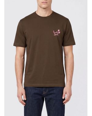 Paul Smith Cotton T-Shirt With Logo - Brown