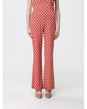 Maliparmi Diamond Pattern Printed Fabric Trousers - Red