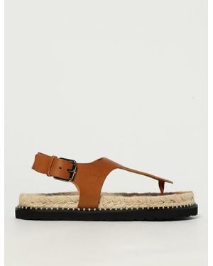 Castañer Thong Style Sandals With Adjustable Buckle Closure And Platform Sole - Brown