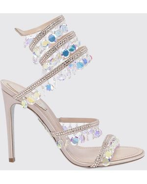 Rene Caovilla Heeled Sandal - White
