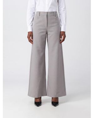 Max Mara Gela Wide-Leg Cotton-Blend Pants - Grey
